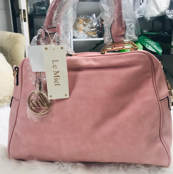 🆕️BLUSH Top Handle Trapezoid Tote - Picture 3 of 4